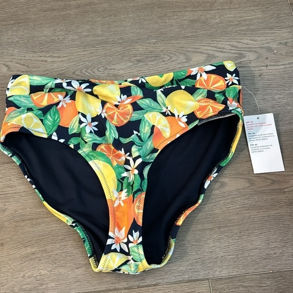 NWT! Fresh Squeezed Fun High-Waisted Cross-Front Bikini Swim Bottoms - Multiple💎 - Picture 7 of 7